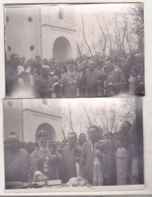 bnk foto - 2 poze sfintire biserica Costieni 1956 - patriarhul Justinian Marina foto