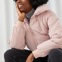 Answear Lab geaca femei, culoarea roz, de iarna