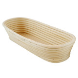 Cos oval pentru dospire aluat Zokura, 35 x 14 cm, ratan, husa din bumbac inclusa