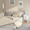 VidaXL Noptiere, 2 buc., alb, 40x35x61,5 cm, lemn masiv de pin 813692