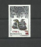Romania MNH 2000 - Fauna 1996 supratipar &quot; sarpe &quot; si &quot; cupa &quot; - LP 1506