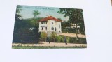 Carte poștală Govora:Parcul și vila Dr.Popovici,circulată 1921
