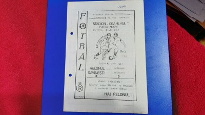 program Relonul Savinesti - Petrolul Moinesti foto