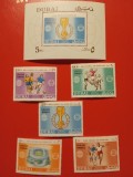 DUBAI, FOTBAL ANGLIA SUPRATIP. - COLIȚĂ + SERIE COMPLETĂ MNH