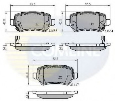 Set placute frana,frana disc OPEL ZAFIRA B (A05) (2005 - 2016) COMLINE CBP31551 foto