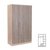 Cumpara ieftin Dulap Miami 120x205 cm stejar York-stejar Sonoma