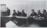 Universitatea Agricola Iași, inaugurare spatii cazare, oficiali guvernamentali, Alb-Negru, Romania de la 1950, Cladiri