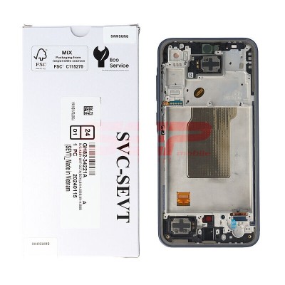 LCD+Touchscreen cu Rama Samsung Galaxy A35 5G / A356 NAVY Original Service Pack foto