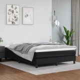 VidaXL Cadru de pat, negru, 140x190 cm, piele ecologică 3120694