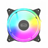 SET 3 VENTILATOARE PCCOOLER, 120mm, 500 - 1800 RPM, LED ARGB, conector 4 pin, &quot;F3 T120ARGB 3 IN 1 BK&quot;