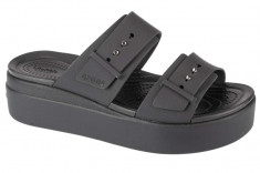 Papuci flip-flop Crocs Brooklyn Low Wedge Sandal 207431-001 negru foto