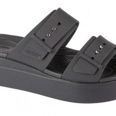 Papuci flip-flop Crocs Brooklyn Low Wedge Sandal 207431-001 negru