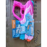 Pistol cu Apa pentru Copii, Rezervor, Pentru Piscina/Plaja, Flippy, 6ani+, Roz, 4 duze, 900ML