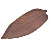 Platou servire model frunza, maro, lemn, 45,5x18 cm, M Deco