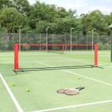 Plasa de tenis, negru si rosu, 300x100x87 cm, poliester GartenMobel Dekor