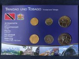 Seria completata monede - Trinidad și Tobago 1993 - 2003, 6 monede, America Centrala si de Sud