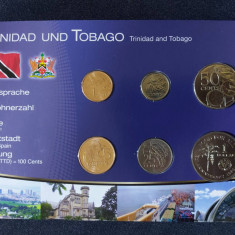 Seria completata monede - Trinidad și Tobago 1993 - 2003, 6 monede