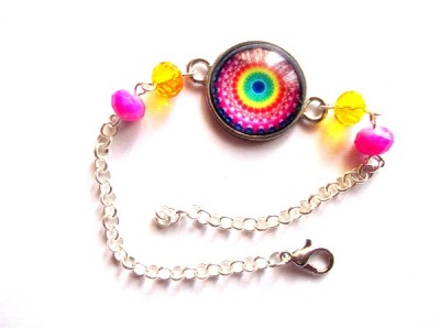 bratara sticla cu mandala 42739 foto