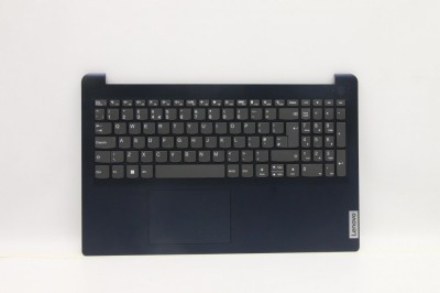 Carcasa superioara cu tastatura palmrest Laptop, Lenovo, IdeaPad 1 15ACL7 Type 82R4, 5CB1F27090, AP2DG000310, albastra, layout UK foto