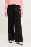 Puma pantaloni de trening femei, culoarea negru, neted, 629754