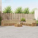 vidaXL Set de canapele de exterior 8 pcs Alb și Bej 79 x 79 x 37 cm 3390183