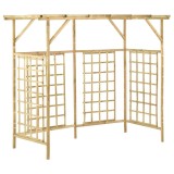 Pergola de gradina pentru trei pubele, lemn de pin tratat