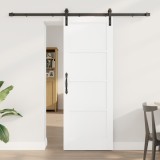 VidaXL Ușă Glisantă cu Set de Hardware Alb 73.5x198.5 cm Lemn Solid de Pin