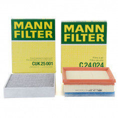 Pachet Revizie Filtru Aer + Polen Mann Filter Bmw Seria 1 F21 2011→ 114-125d C24024+CUK25001