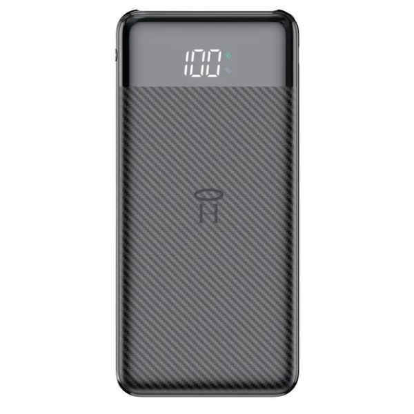 Baterie Reincarcabila, Powerbank 10.000 mAh, Display LED, Li-Po, 2 X USB, 1 X USB-C, 37Wh, 135.5 &times; 67 &times; 15 mm, Negru