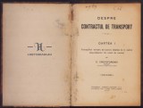 HST C123 Despre contractul de transport 1925 Cristoforeanu vol I