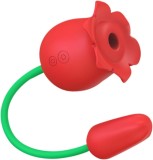 Vibrator Dual Stim Flower Rosu