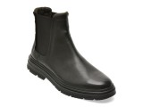 Ghete CLARKS negre, BADBURY EASY, din piele naturala