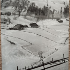 Peisaj de iarna in zona montana, Romania comunista// fotografie de presa