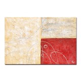 Tablou abstract pictat manual living, birou, Impovizatie in abstract, 90x60cm ulei pe panza in cutit efect 3D, gata de agatat pe perete