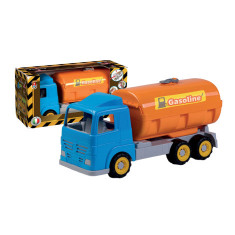 Cisterna de jucarie Millenium pentru transport carburanti, 49 cm, cu accesorii drum in lucru incluse