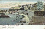 AMS# - ILUSTRATA VALLETTA FROM GRAND HARBOUR MALTA CIRCULATA PORTUL 1908