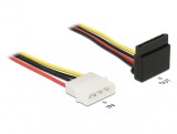 Cablu alimentare SATA unghi 90 grade la Molex 4 pini 30cm, Delock 85513