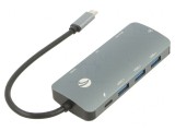 Adaptor USB 3.0-3.1 Nichelat 0,15m Negru 10Gbps Argintiu, VCOM