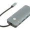 Adaptor USB 3.0-3.1 Nichelat 0,15m Negru 10Gbps Argintiu