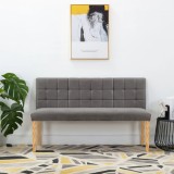 vidaXL Bancă, gri, 140 cm, material textil
