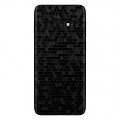 Set Folii Skin Acoperire 360 Compatibile cu Samsung Galaxy S10 Plus (Set 2) - ApcGsm Wraps HoneyComb Black