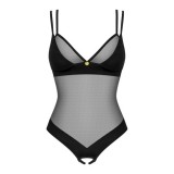 Obsessive Nesari Body Transparent Crotchless Negru Marime XLarge-2XLarge Poliamida Elastan