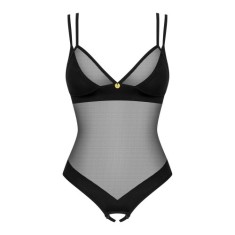 Neglijeuri - Obsessive Nesari Body XLarge-2XLarge Transparenta Subtila cu Detalii Opace