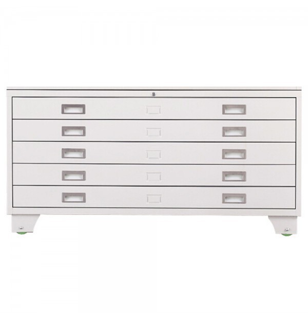 Dulap metalic pt. Desene, Harti A0 cu 5 sertare, 1300x930x640 mm (LxlxH), Asamblat, PLUS