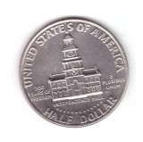 Moneda SUA 1/2 dollar/dolar 1976, bicentenarul 1776-1976, stare buna, curata, America de Nord, Cupru-Nichel