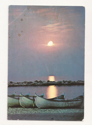 RF37 -Carte Postala- Noaptea pe Litoral, circulata 1985 foto
