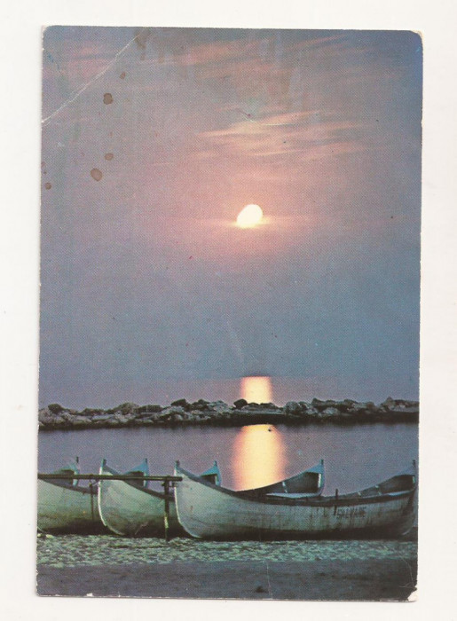 RF37 -Carte Postala- Noaptea pe Litoral, circulata 1985