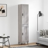Cumpara ieftin Dulap &icirc;nalt, gri sonoma, 34,5x34x180 cm, lemn prelucrat