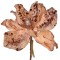 Floare Decorativă Crăciun, Magnolie, Clips, Culoare Aurie, 25cm