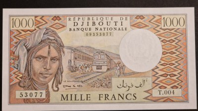 Djibouti 1000 Franci 1988 UNC foto